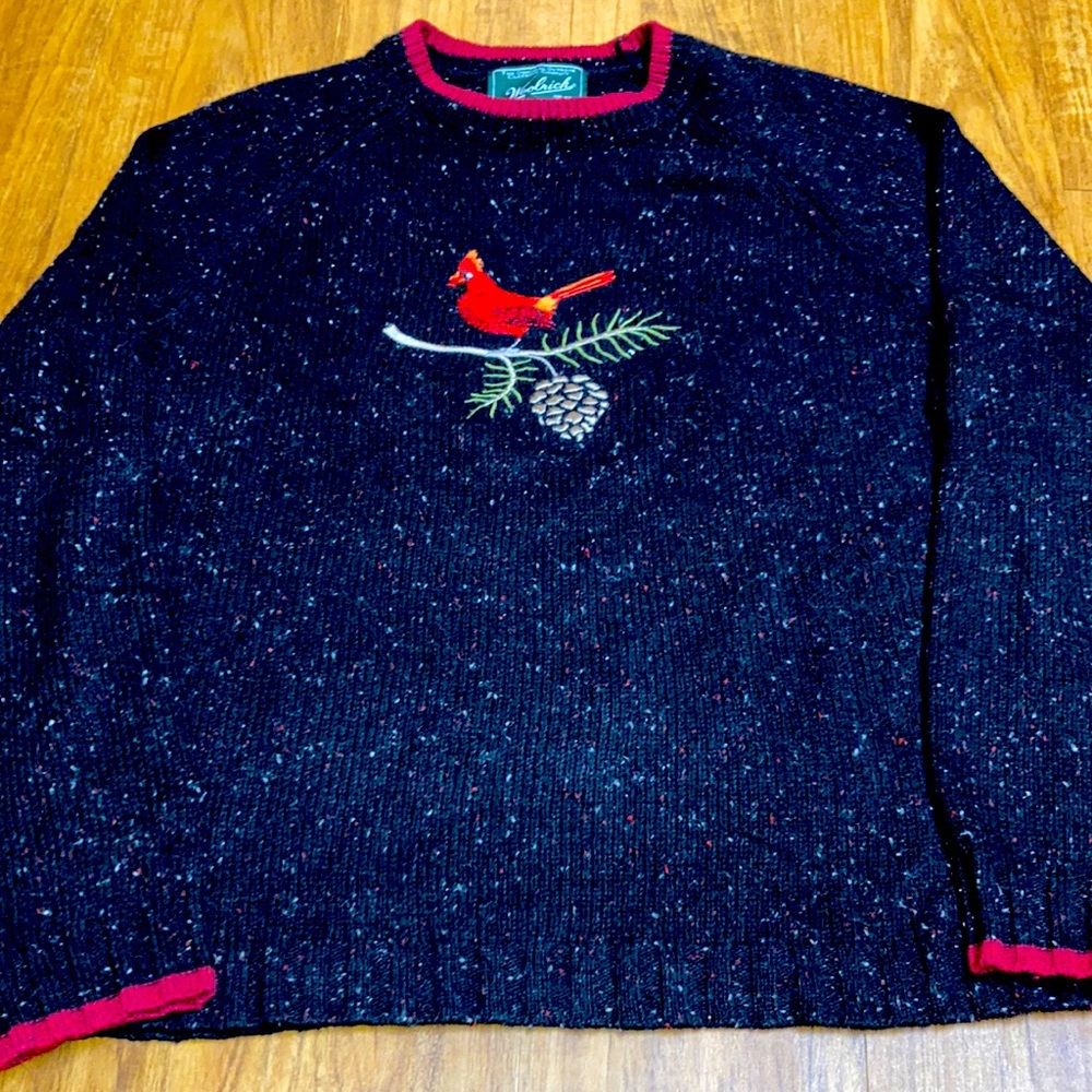 Woolrich woman’s medium cardinal wool sweater angora stunning